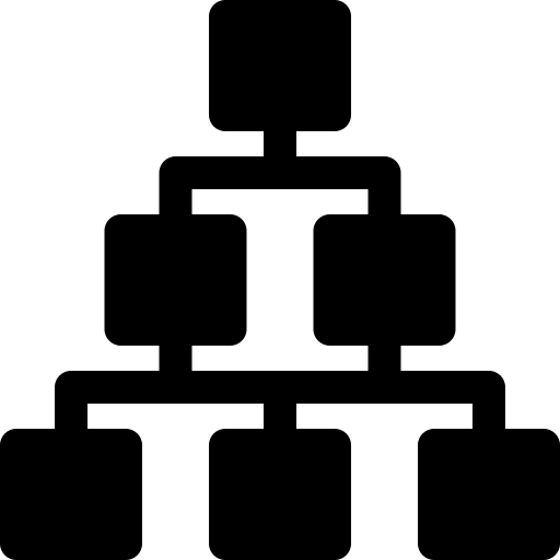Icono de organización de información